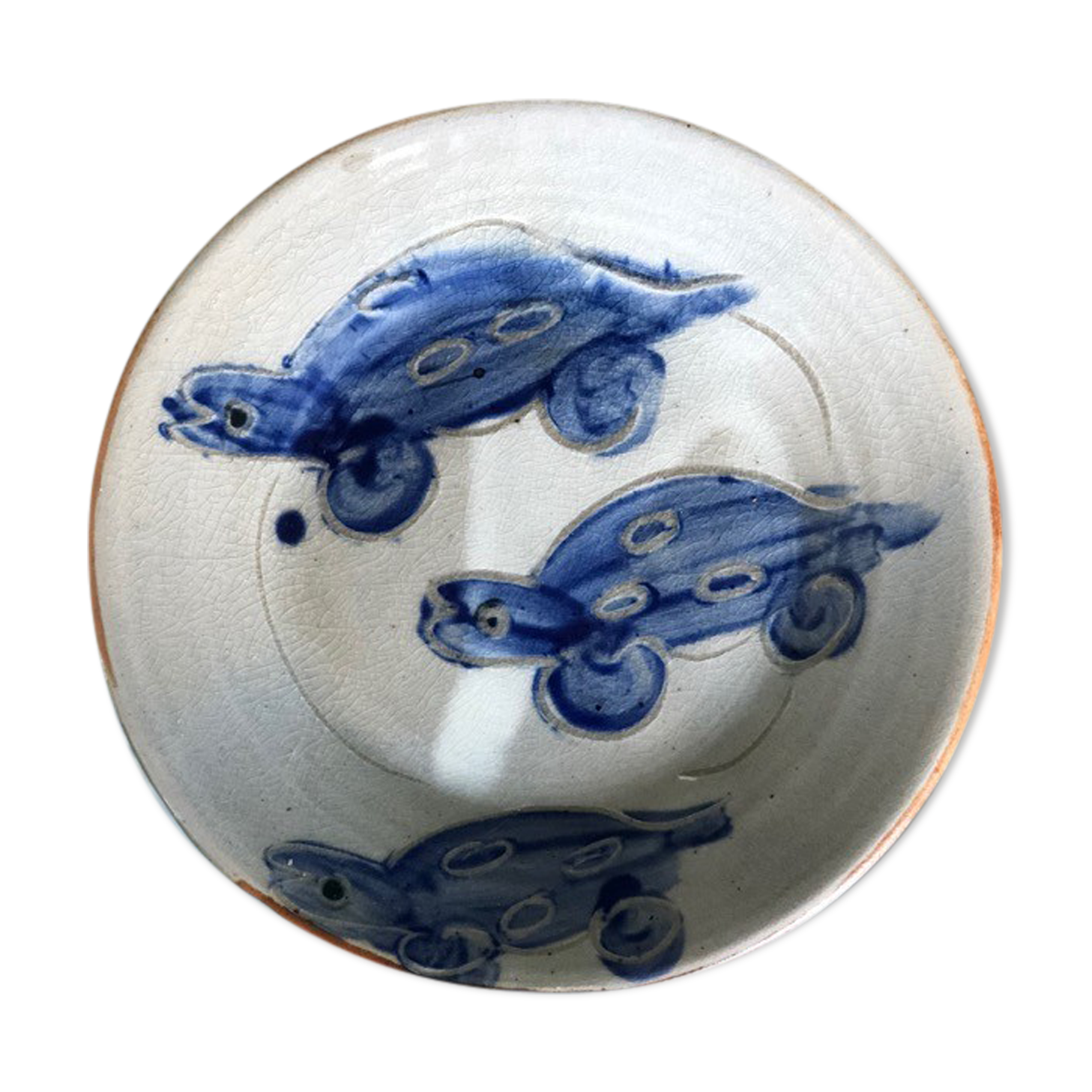 Enamelled sandstone artisan plate