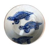 Enamelled sandstone artisan plate