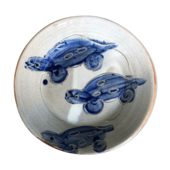 Enamelled sandstone artisan plate