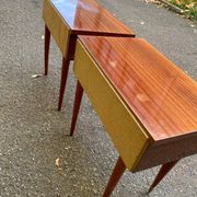 2 Scandinavian rosewood bedside tables from the 1960s