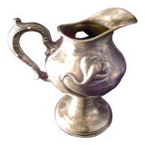 Art nouveau pourer,victor silver co,quadruple plate, liseron flower decoration
