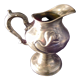 Art nouveau pourer,victor silver co,quadruple plate, liseron flower decoration