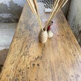 Pine and oak + walnut farmhouse table 1950