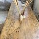 Pine and oak + walnut farmhouse table 1950