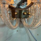 Pair of “trecchia” mirror wall lights, Venice, circa 1950, Murano glass inc.