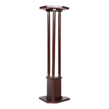 Restored ArtDeco Oak Pedestal, Revived Polish, Czechia, 1920s