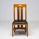 Table Frank Lloyd Wright ‘608 Taliesin’ + four Mackintosh chairs “309 Ingram”