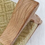 1960s, Danish design, highback armchair, furniture fabric, oak wood.