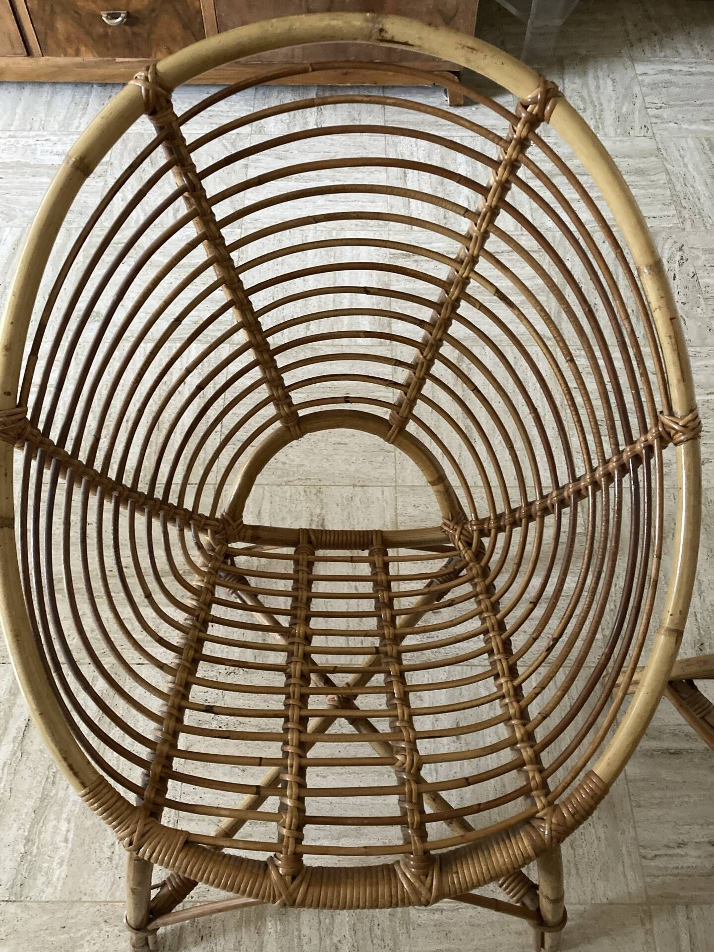 Vintage rattan shell chairs