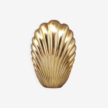 Vase « shell » en métal par macr, fabriqué en italie, années 1960
