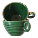 Paire de tasses vertes St Clément vintage