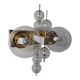 Mid-century Czech brass and glass wall sconce by Kamenický Šenov, 1970s