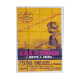 Original italian cinema poster 1969 easy rider harley davidson motorcycle biker 140x200 cm vintage