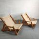 Pair of armchairs sun loungers Kon-Tiki Ikea 1970 Gillis Lundgren