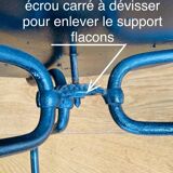 Folding wrought iron toiletry stand, 19th century