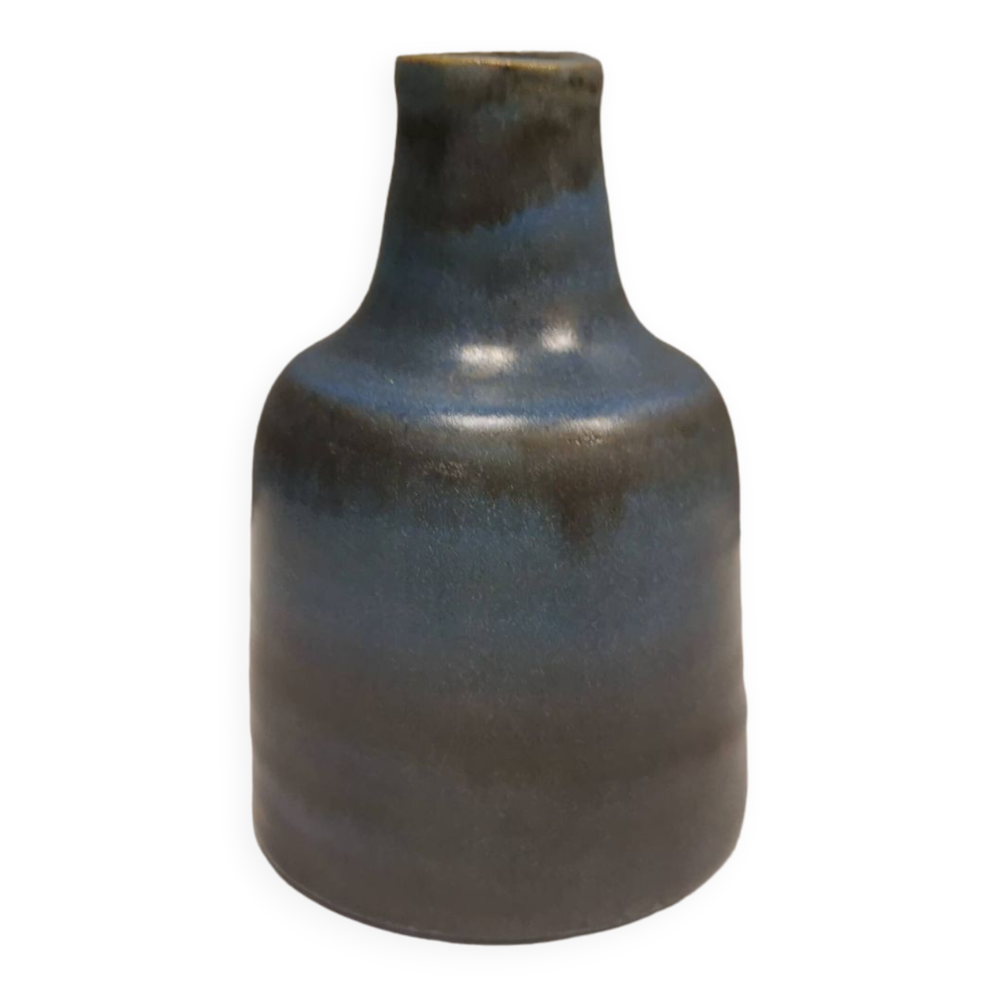 Small Danish ceramic vase in bluish colours/shades