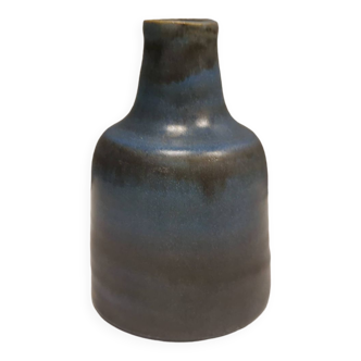 Petit vase danois en céramique aux couleurs/nuances bleutées