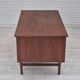 1960s, Danish double-sided, free standing desk, original condition, teak wood, drawers, sliding door