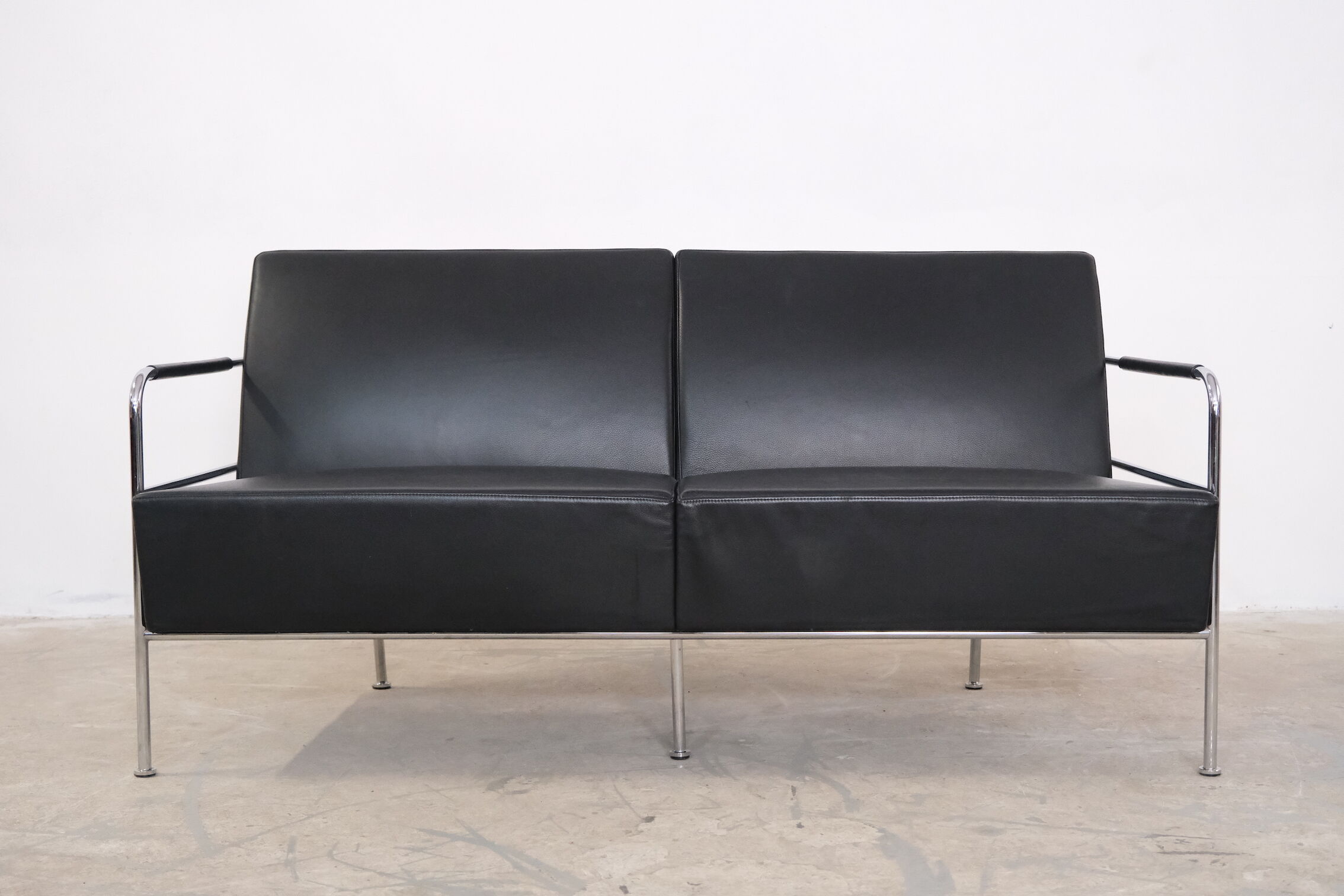 Leather sofa & armchair by Gunilla Allard 1990's