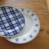Mismatched ceramic and ironstone plates