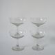 set of 4 large crystal champagne glasses 1920 11 x 10 cm