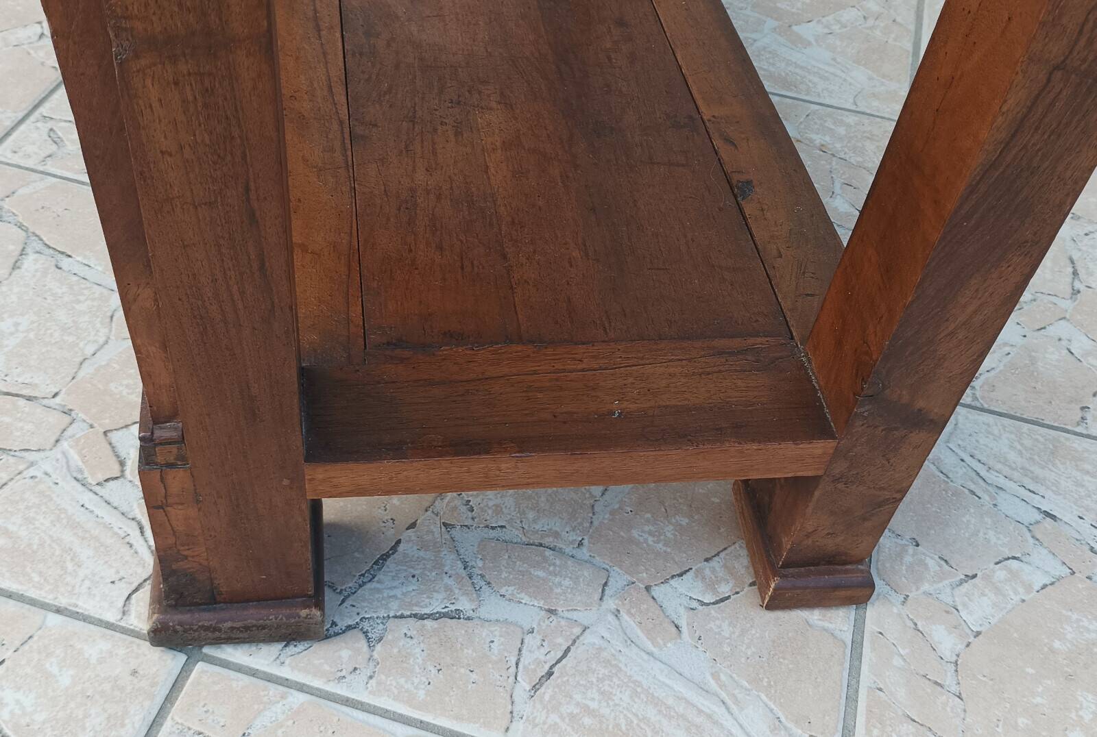 Walnut console restoration
