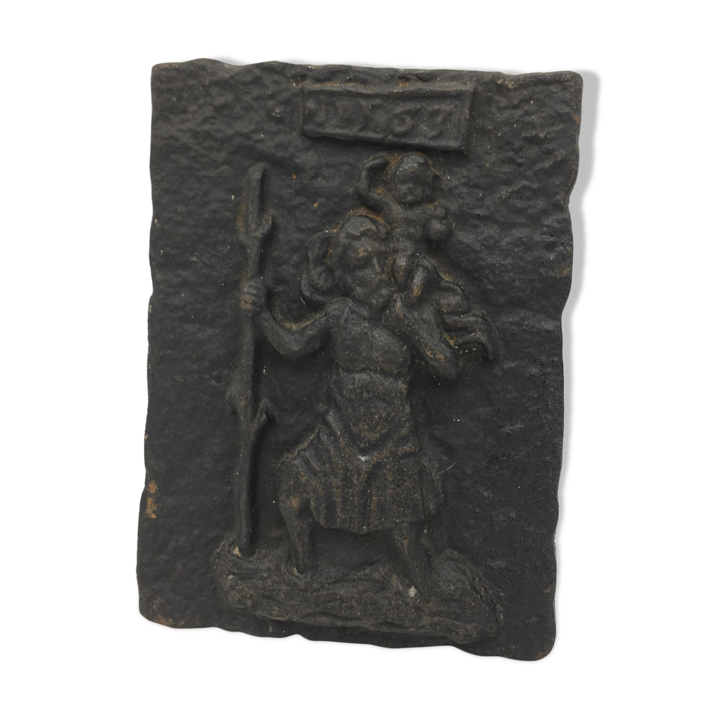 Cast iron chimney plate