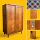 Vintage wardrobe compass feet wardrobe 1950
