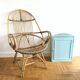 Fauteuil rotin dossier haut