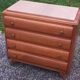 Commode en chêne pieds compas 4 tiroirs, 1950