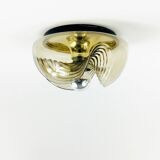 Space Age 'Wave' Glass Ceiling Light by Koch & Lowy for Peill & Putzler, Germany, 1960s