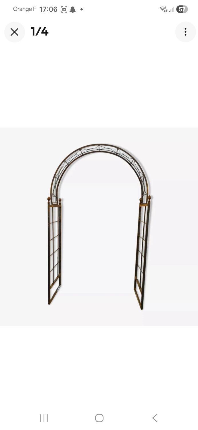 Arche de jardin en fer forgé