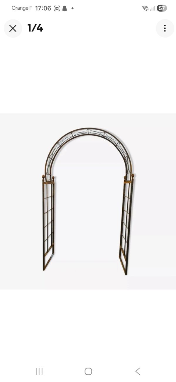 Arche de jardin en fer forgé