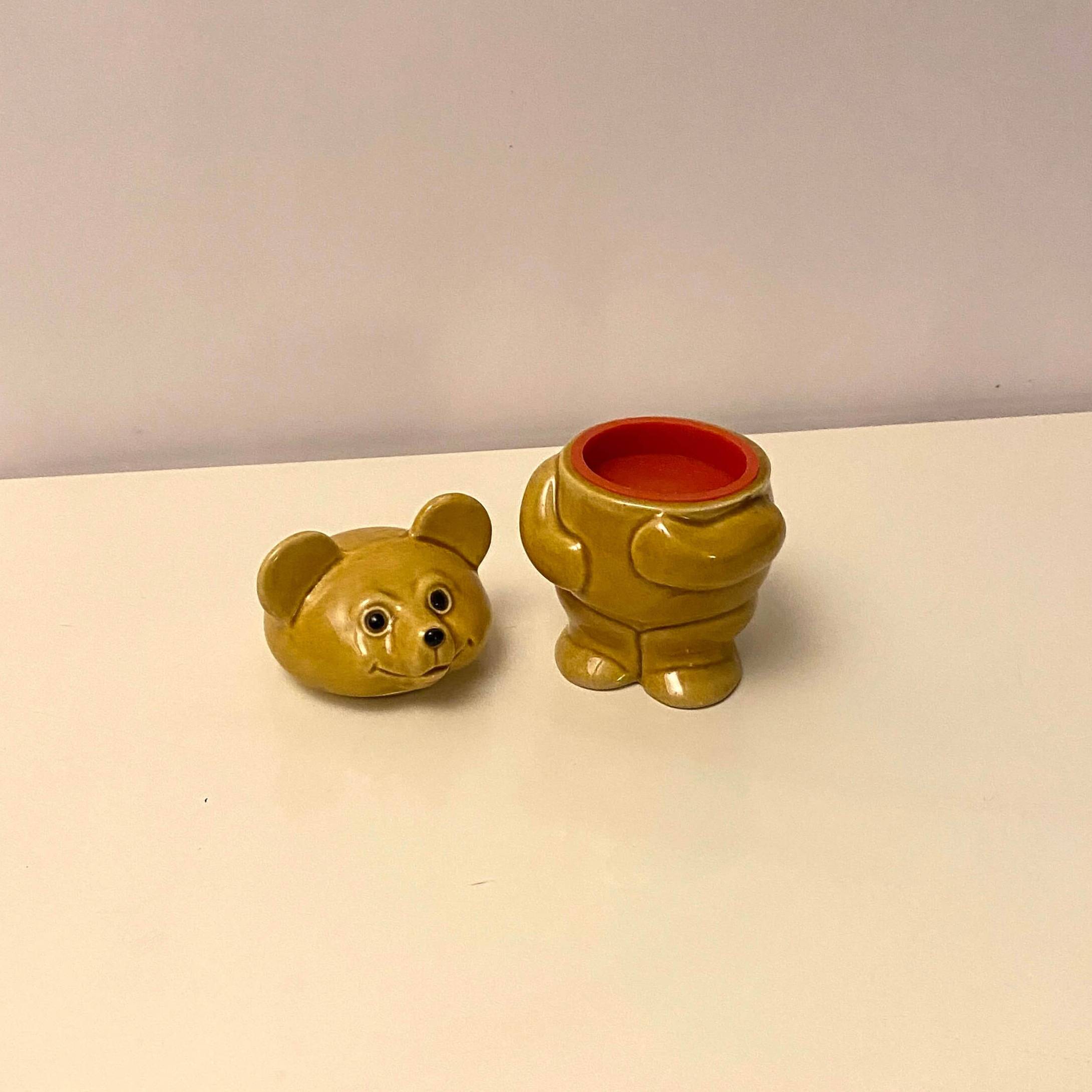 Ceramic jar in the shape of a bear, 1970