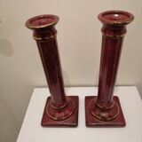 PAIR OF CERAMIC TORCHES
