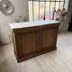Oak and marble counter 1950