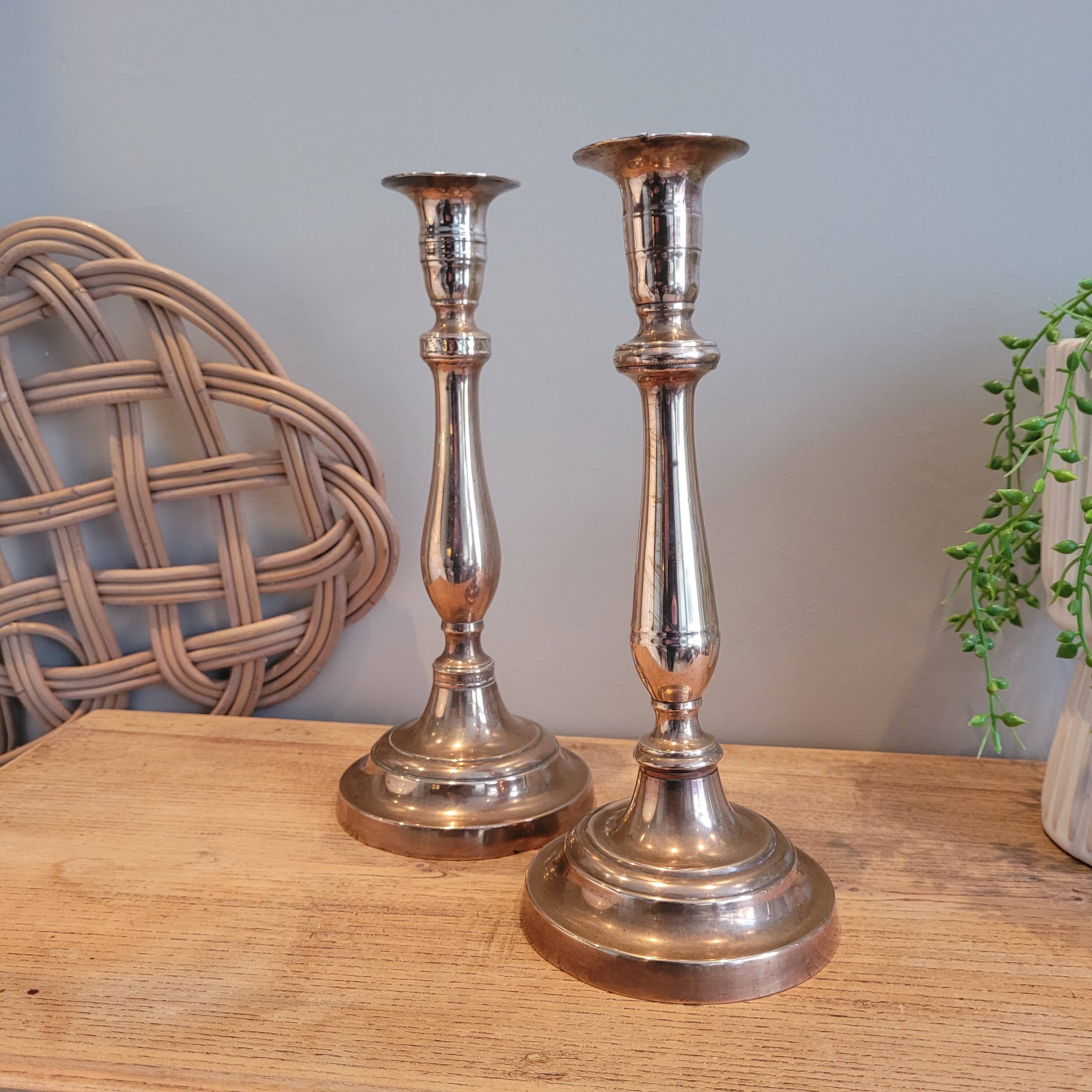 La Redoute x Selency pair of brass candlesticks18