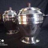 Art Deco silver-plated coffee and tea service, stamped.