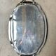 Oval silver-plated metal tray