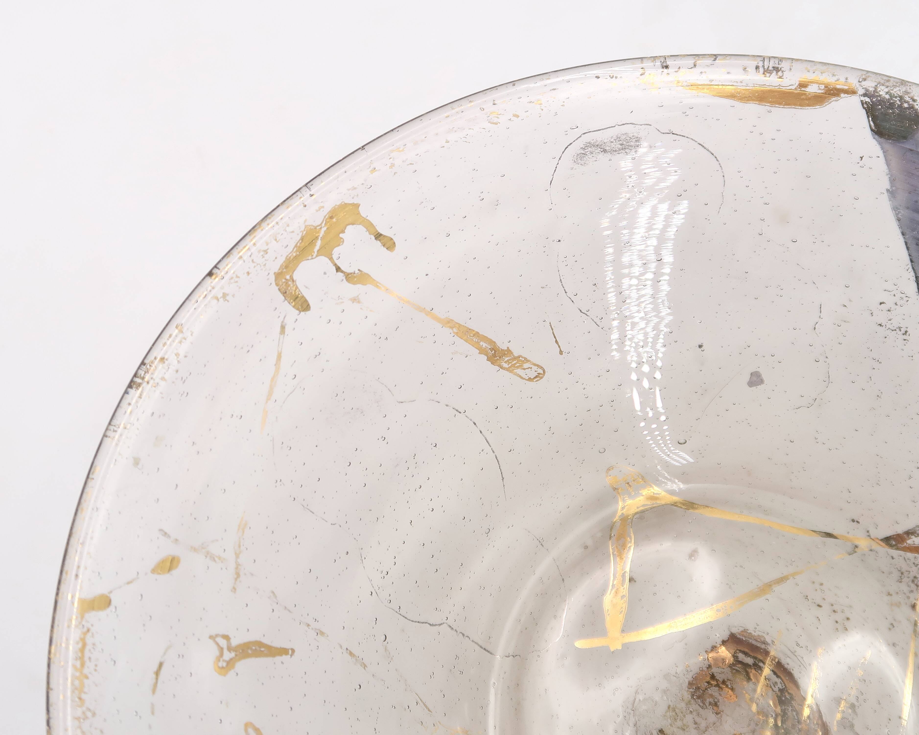 Glass pocket emptier by Jean Paul van Lith, Biot, 1980s