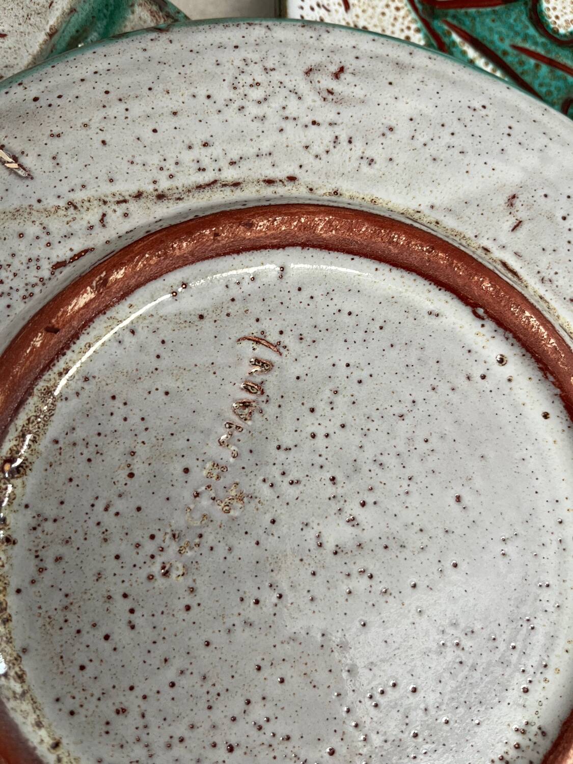 Set of 12 fondue plates "Chardon" Vallauris