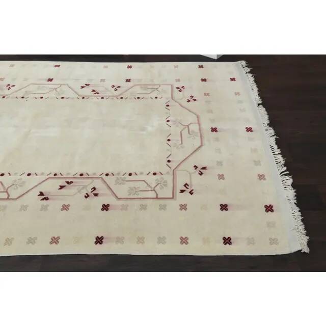 1970s vintage Turkish Oushak handmade wool cotton beige area rug 176x267