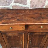Vintage rustic fir buffet