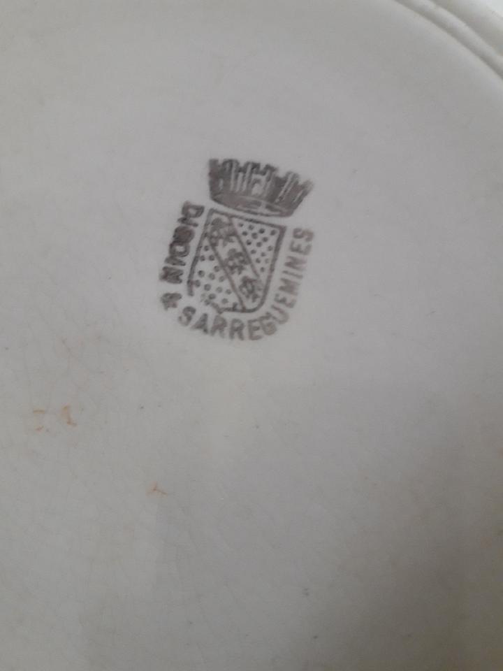 White pitcher Digoin Sarreguemines XIX