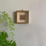 Miniature frame, antique pocket watch hands