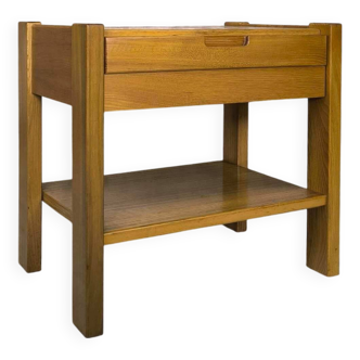 Vintage elm bedside table