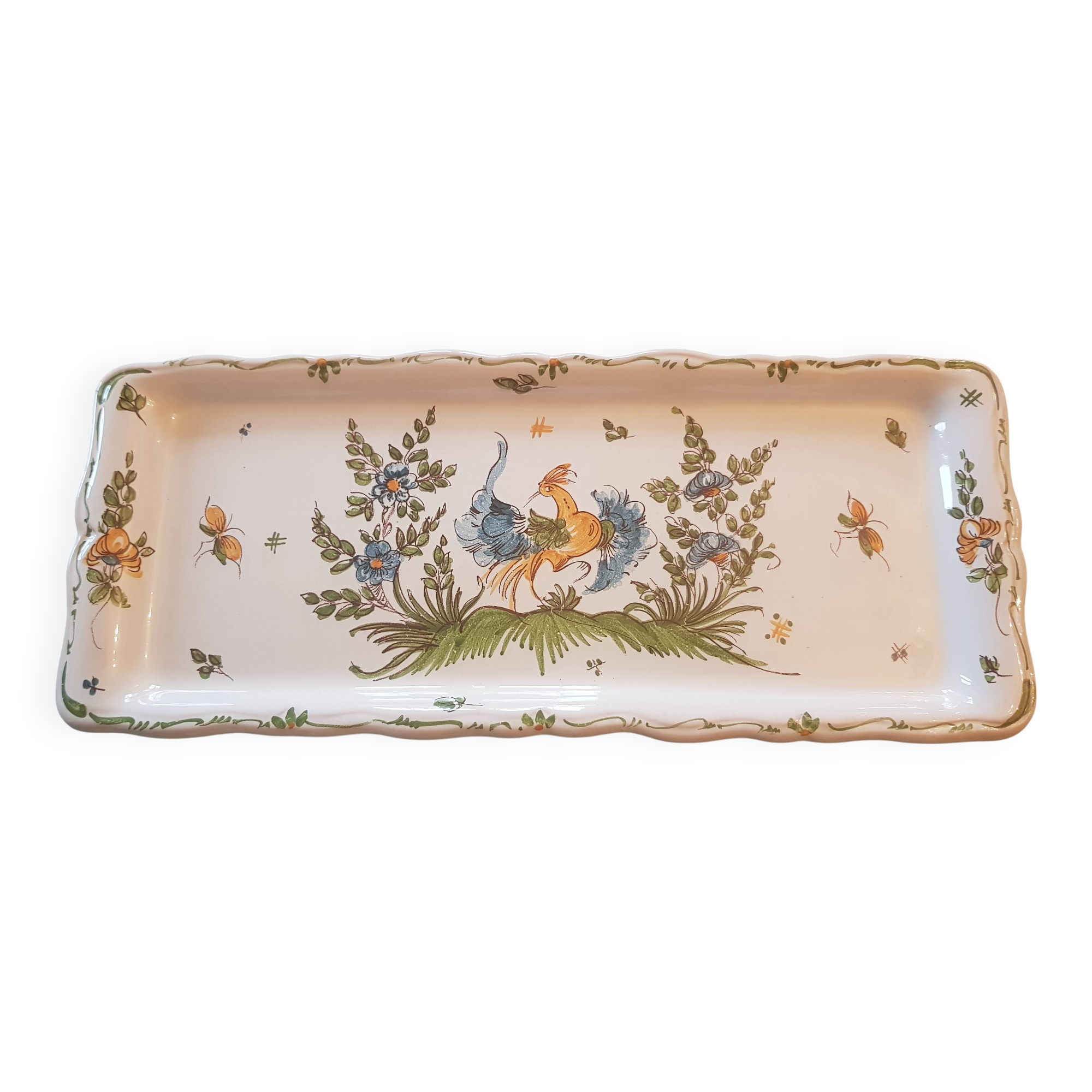 Plat à cake moustiers signé j mathieu