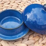 Butter bell in blue ceramic, handmade