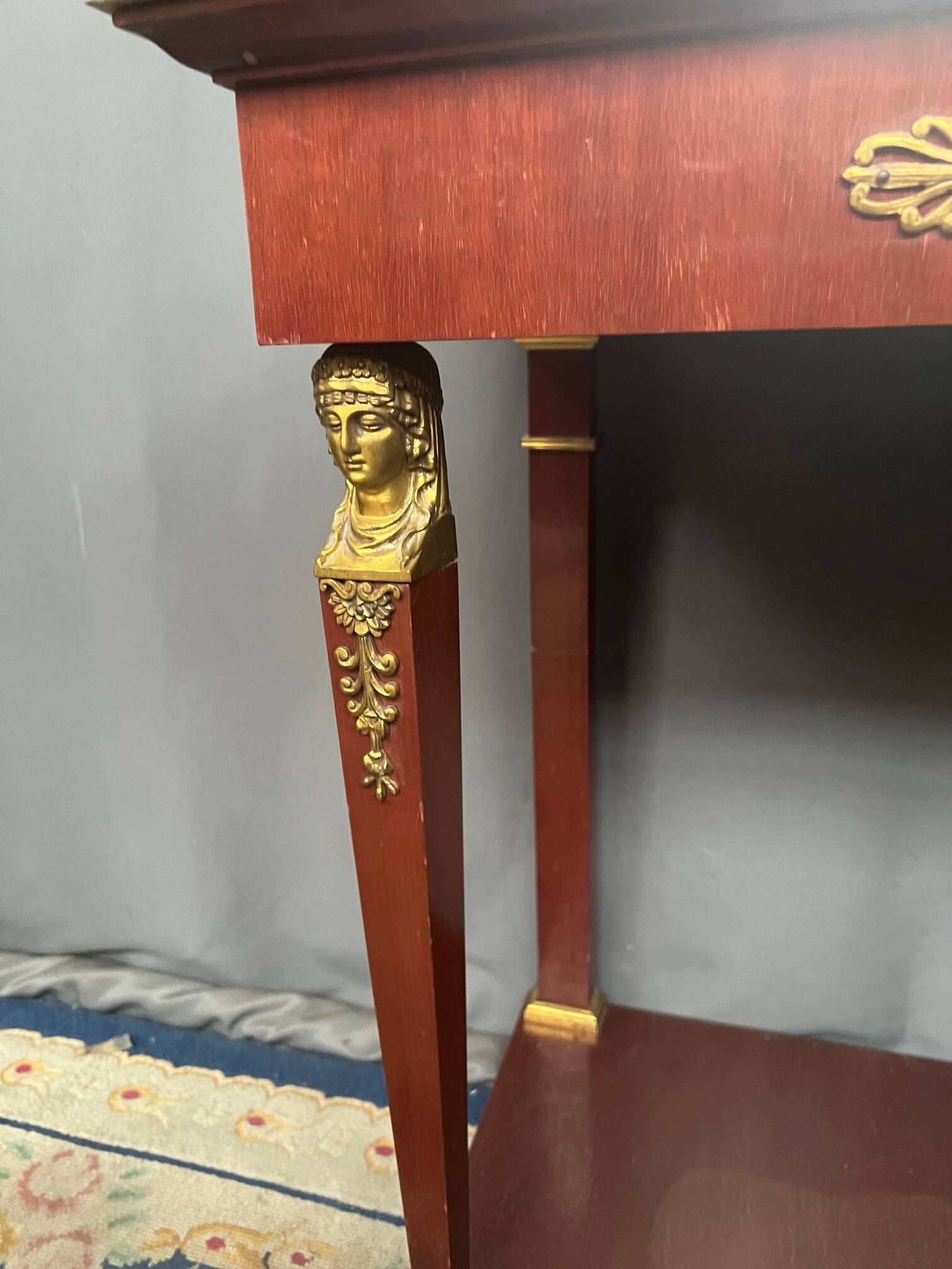 Console and mirror set in Empire style.