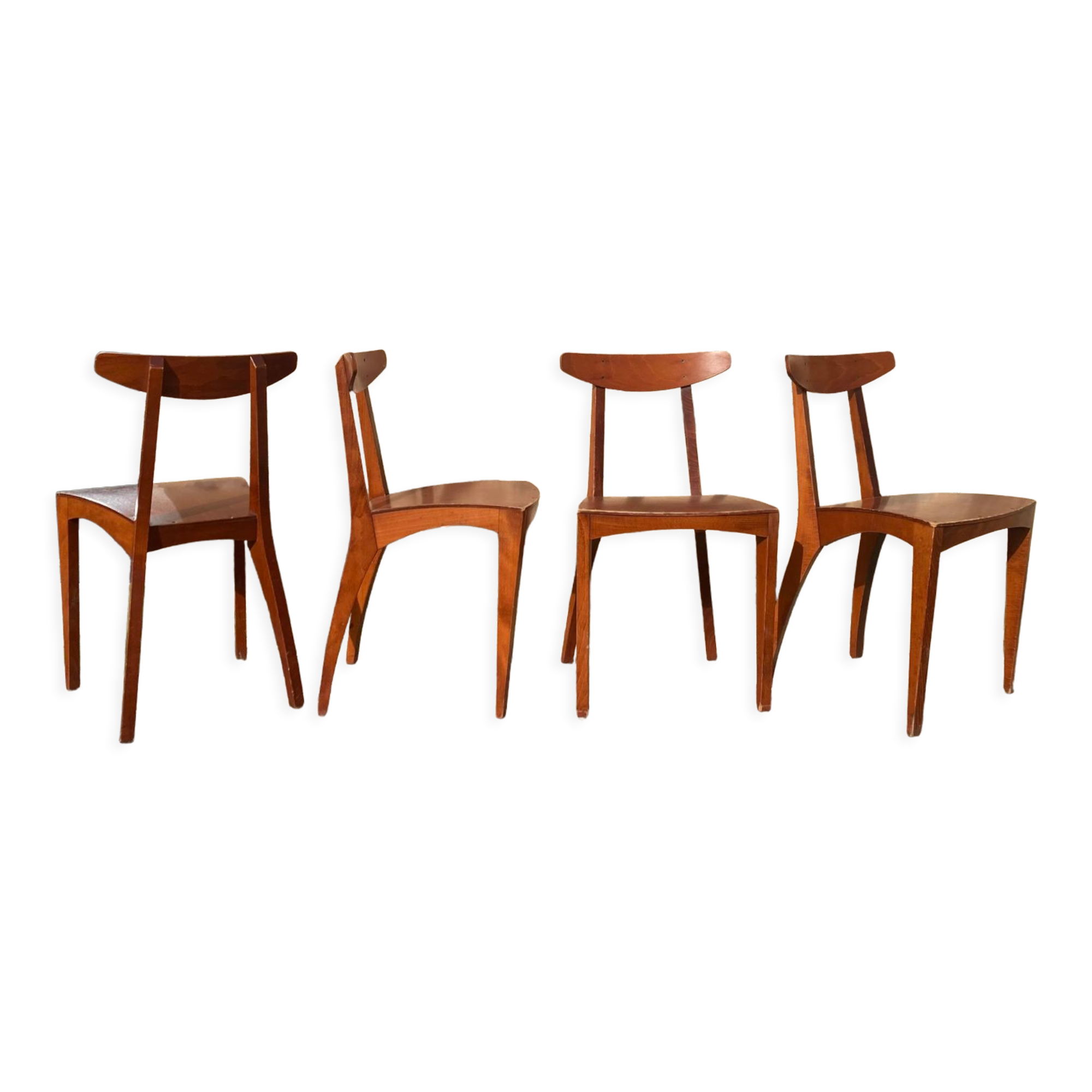 4 vintage scandinavian chairs